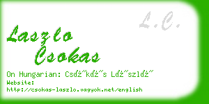 laszlo csokas business card
